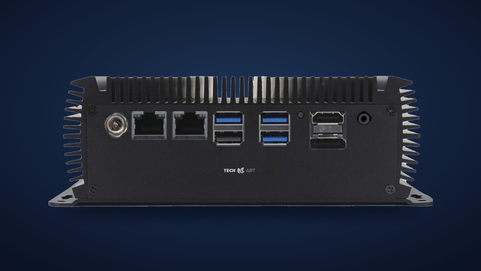 ART MD MiniPC ART MD MiniPC, panou spate: LAN, USB, HDMI, DisplayPort